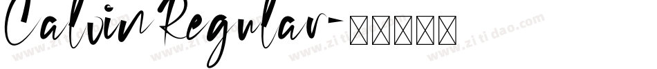 Calvin Regular字体转换